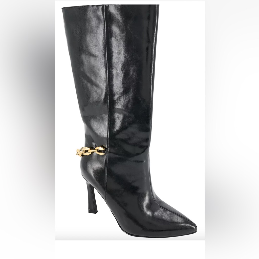 Rampage Priya Pointy Black High Heel Boots Women Size 7